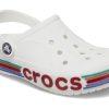 Crocs (GS) Bayaband Rainbow Glitter Træsko “White Red” 209731-100