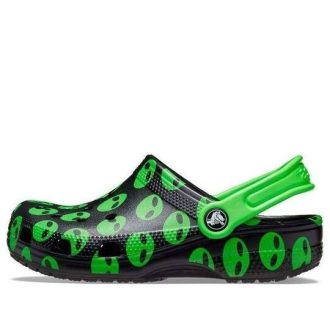 Crocs (GS) Classic Easy Icon Træsko “Sort Grøn” 207599-001