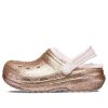 Crocs (GS) klassiske forede glittertræsko “Gold Pink” 207462-2UB