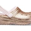 Crocs (GS) klassiske forede glittertræsko “Gold Pink” 207462-2UB