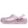 Crocs (GS) klassiske forede glittertræsko “Pink” 207463-6S0