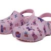 Crocs (PS) Klassisk træsko sommerfuglemønster udendørs fladhæl Sports Pink sandaler 206414-6GD